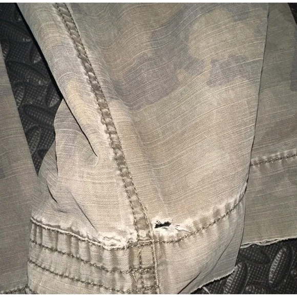 Urban Pipeline Mens Camo Cargo Pants 32x32 Green Brown Distressed Cotton Y2K - Picture 6 of 11